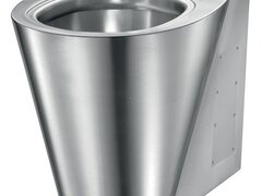 Vas WC pentru podea, din inox satinat antivandalism